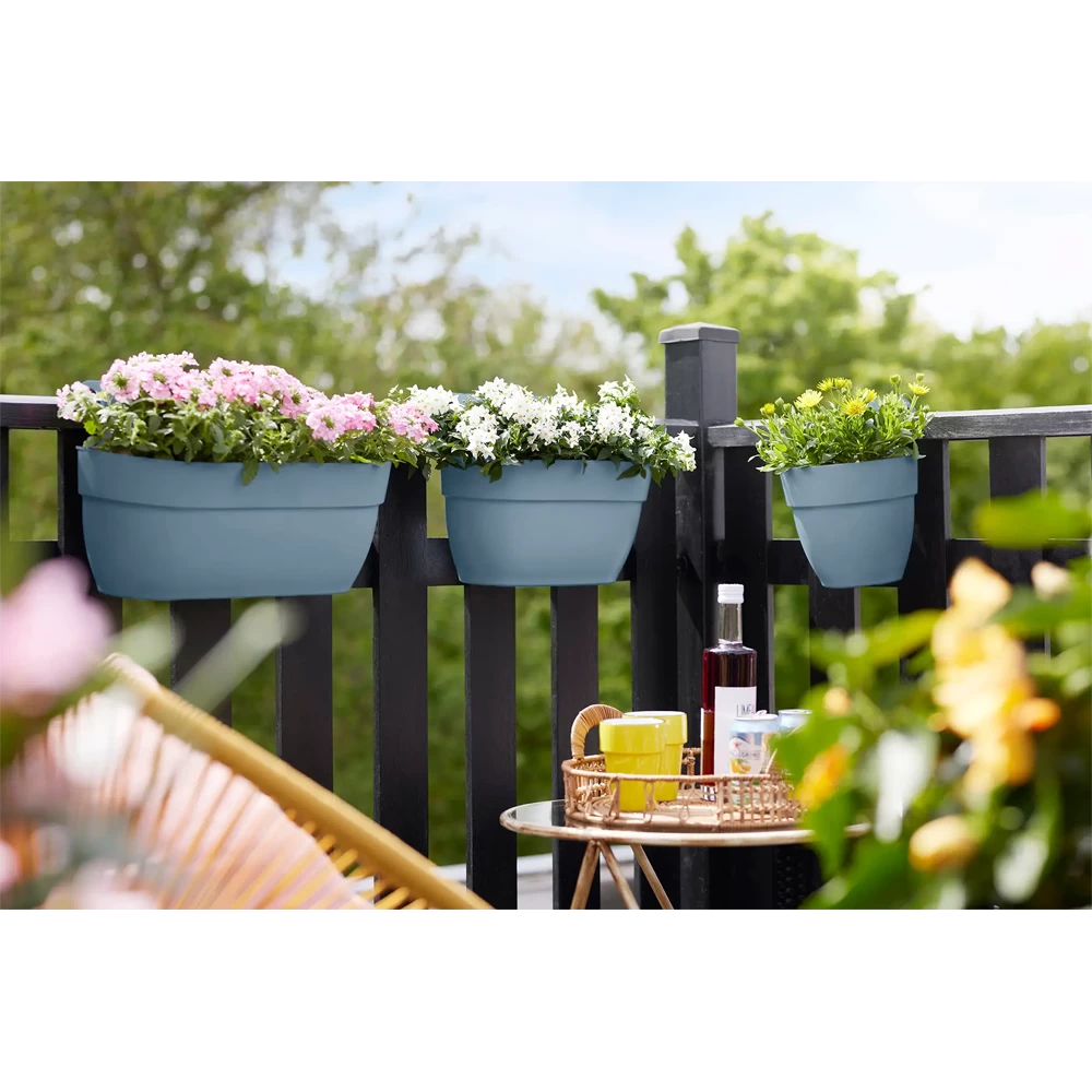 Elho Balkonbak Vibia Campana Easy Hanger Large - Vintage Blauw - Afbeelding 5