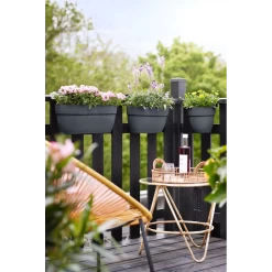 Elho Balkonbak Vibia Campana Easy Hanger Medium - Antraciet -Groen Decor Verkoop balkonbak vibia campana easy hanger medium antraciet balkonbak antraciet 5 1