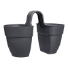 Elho Balkonbak Vibia Campana Twin 21cm - Antraciet -Groen Decor Verkoop balkonbak vibia campana twin 21cm antraciet balkonbak antraciet 1 1