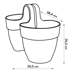 Elho Balkonbak Vibia Campana Twin 21cm - Antraciet 13 Elho Balkonbak Vibia Campana Twin 21cm - Antraciet -Groen Decor Verkoop balkonbak vibia campana twin 21cm antraciet balkonbak antraciet 6 1