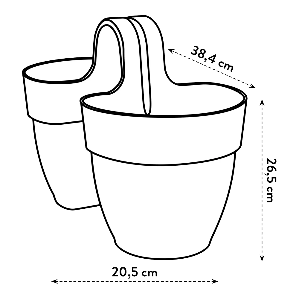 Elho Balkonbak Vibia Campana Twin 21cm - Antraciet 8 Elho Balkonbak Vibia Campana Twin 21cm - Antraciet - Afbeelding 6