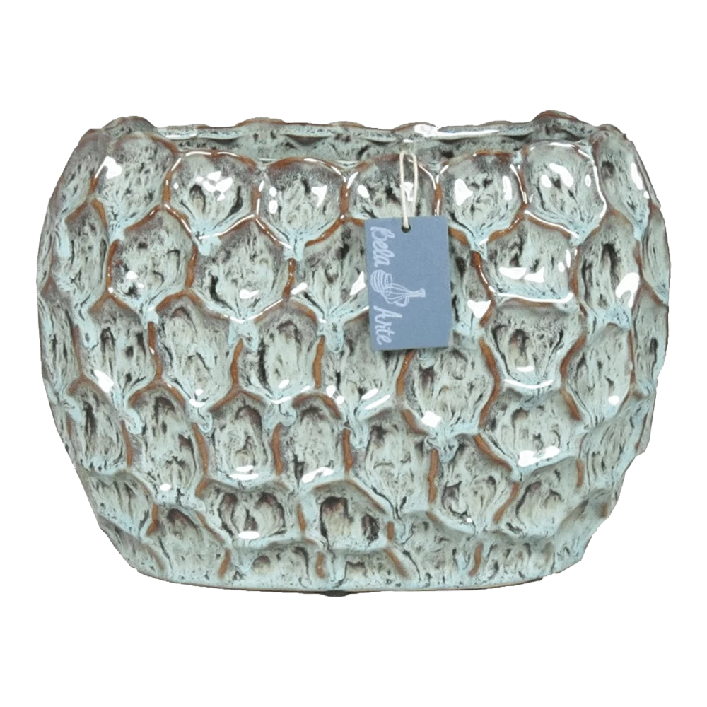 Bloempot Brussel Ovaal - L26 X B16,5 X H20cm - Groen