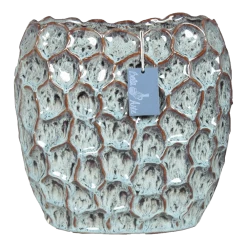 Bloempot Brussel Ovaal - L29 X B17,5 X H26,5cm - Groen