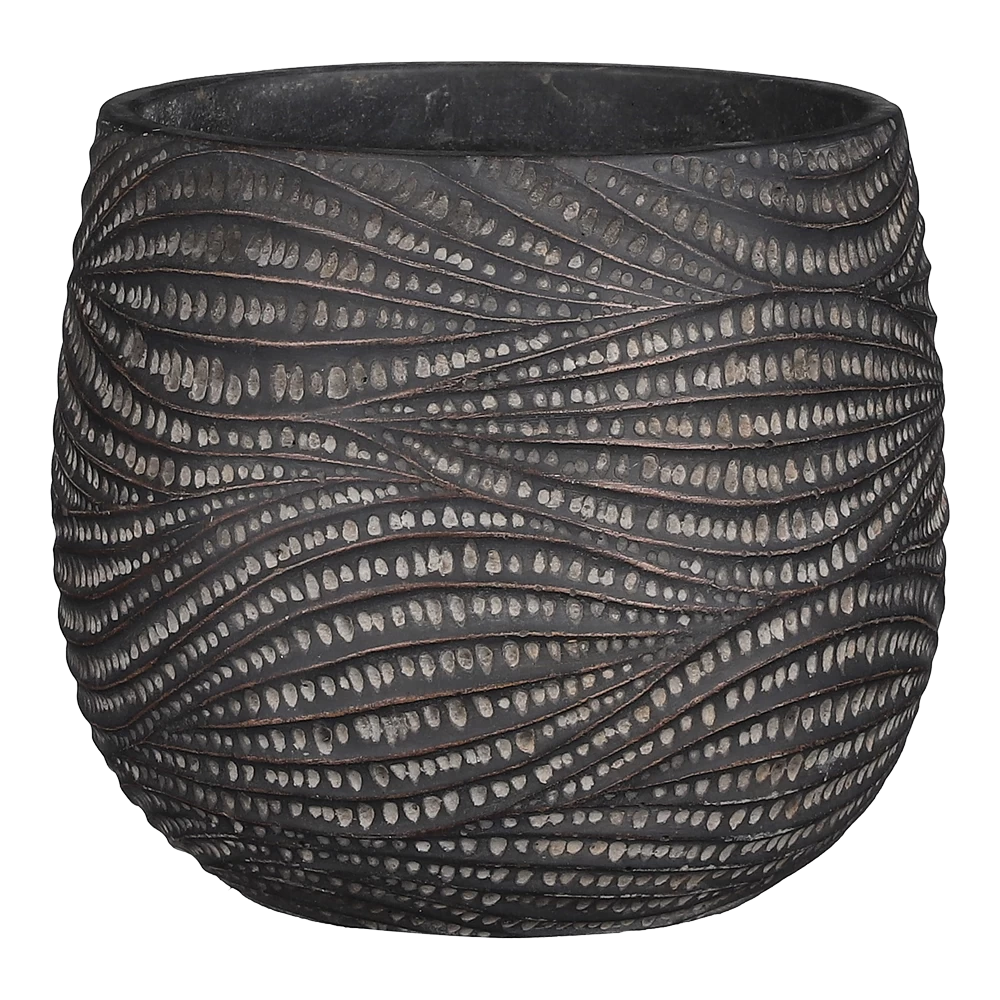 Bloempot Hendrick - D19 X H17cm - Bruin 3 Bloempot Hendrick - D19 X H17cm - Bruin