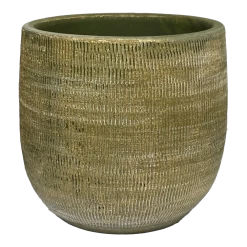 Bloempot Miami - D19 X H17cm - Groen Cement