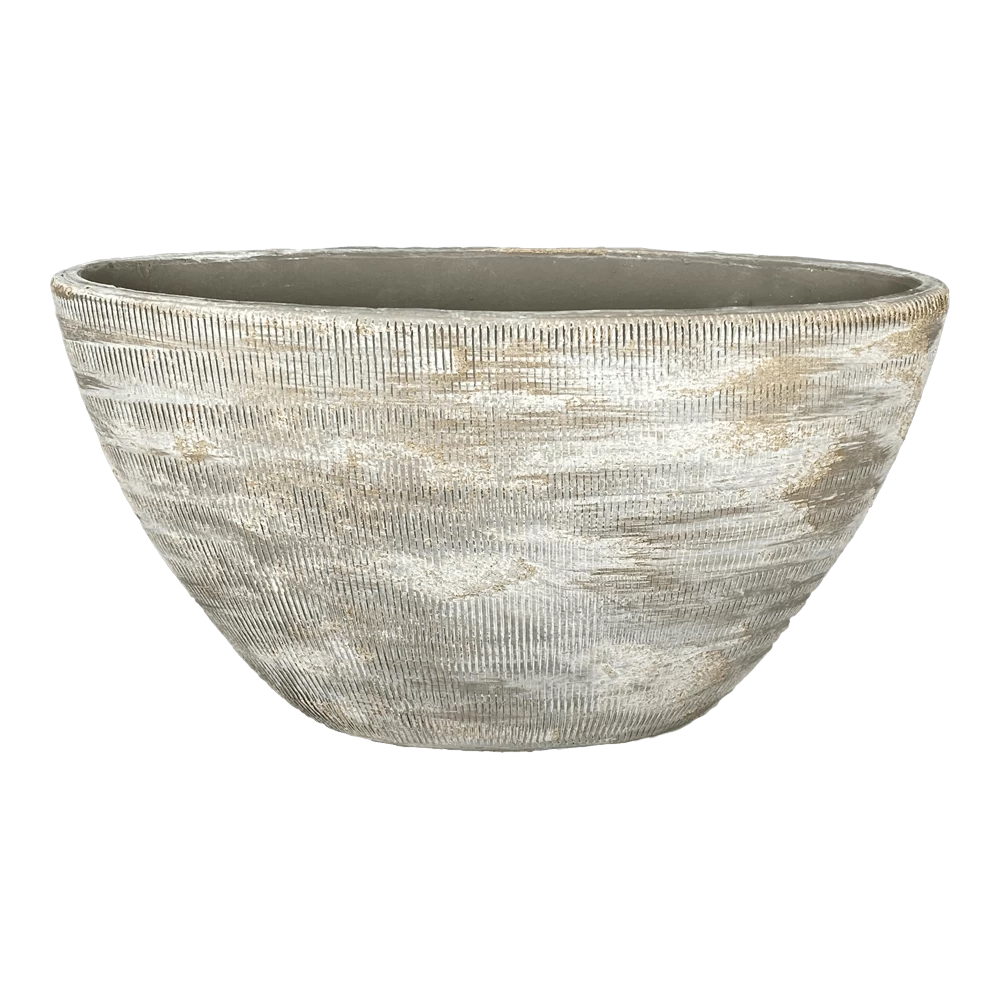 Bloempot Miami Ovaal - L41 X D19 X H22cm - Grijs 3 Bloempot Miami Ovaal - L41 X D19 X H22cm - Grijs