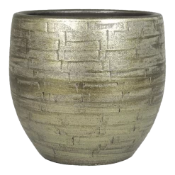 Bloempot Steef - D27 X H27cm - Industrieel Goud