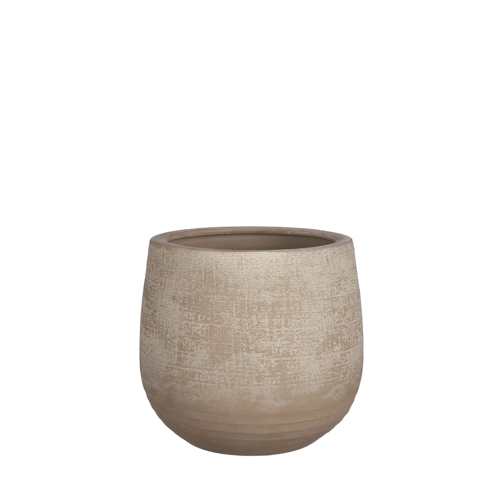 Bloempot Victor - H16 X D19cm - Beige 3 Bloempot Victor - H16 X D19cm - Beige