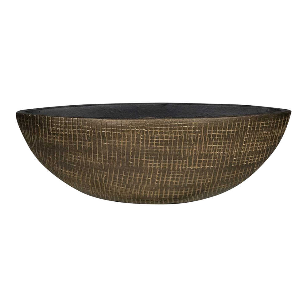 Bloempot Ryan Ovaal - L35 X B12 X H12cm - Shiny Gold 3 Bloempot Ryan Ovaal - L35 X B12 X H12cm - Shiny Gold