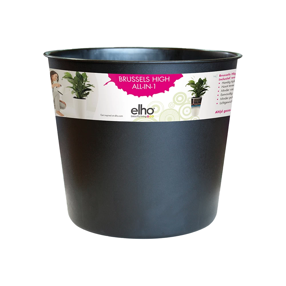 Plantencontainer Elho Brussels Diamond Hoog 32cm - Living Black 3 Plantencontainer Elho Brussels Diamond Hoog 32cm - Living Black