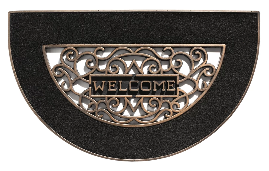 HAMAT Buitenmat Mathara Halfrond - 70x45cm - Naturel/Zwart - Deurmat 3 HAMAT Buitenmat Mathara Halfrond - 70x45cm - Naturel/Zwart - Deurmat