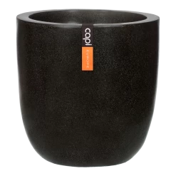 Capi Bloempot Bol Lux Terrazo - D54 X H52cm - Zwart
