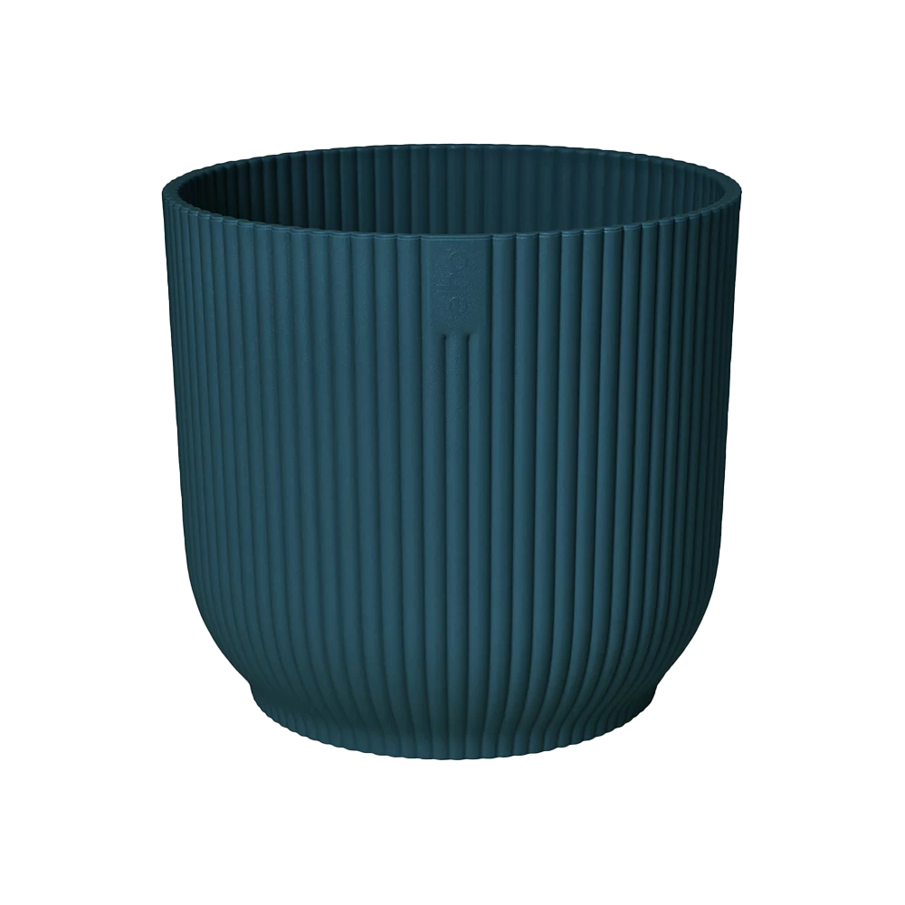 Bloempot Elho Vibes Fold Rond - D22 X H20cm - Diepblauw 3 Bloempot Elho Vibes Fold Rond - D22 X H20cm - Diepblauw