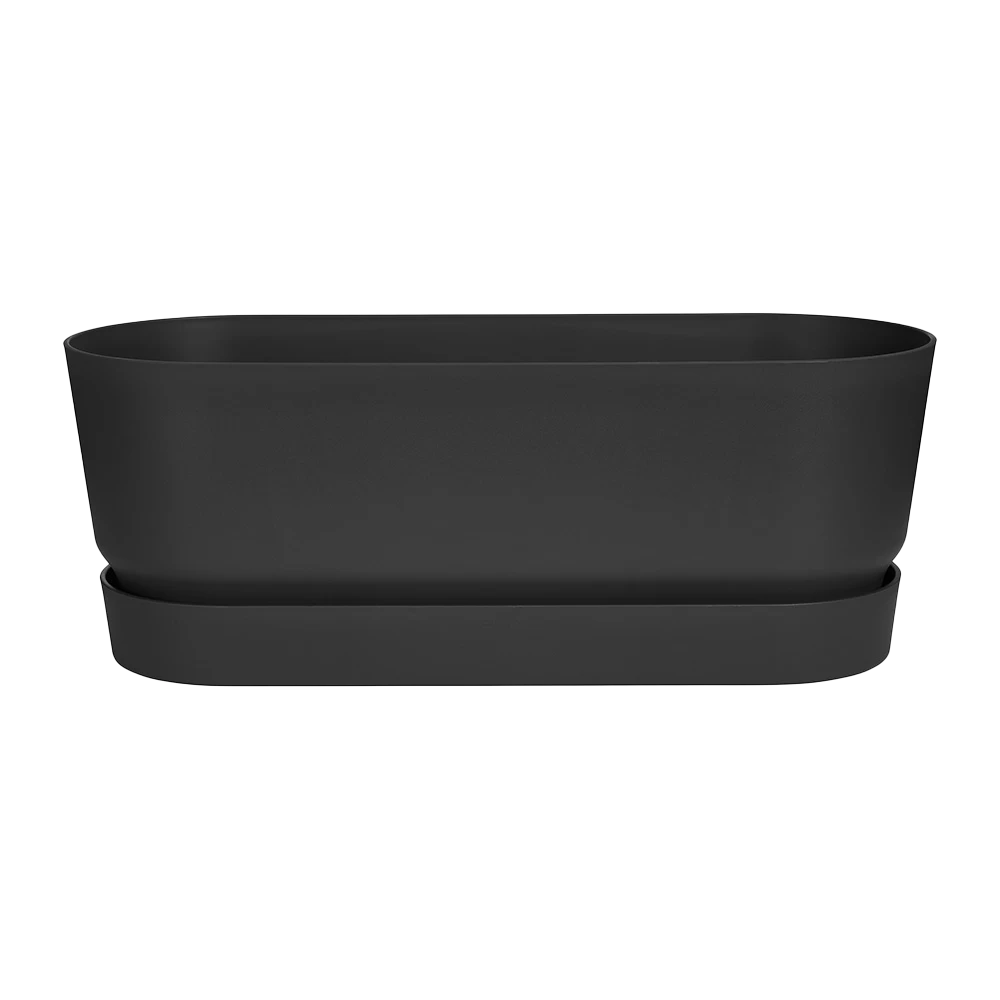 Bloembak Elho Greenville Terrace Long 50cm - Met Wielen - Living Black 3 Bloembak Elho Greenville Terrace Long 50cm - Met Wielen - Living Black