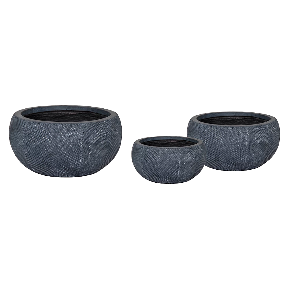 Plantenschaal Iowa Bullet - D31 X H15.5cm - Donkergrijs 4 Plantenschaal Iowa Bullet - D31 X H15.5cm - Donkergrijs - Afbeelding 2