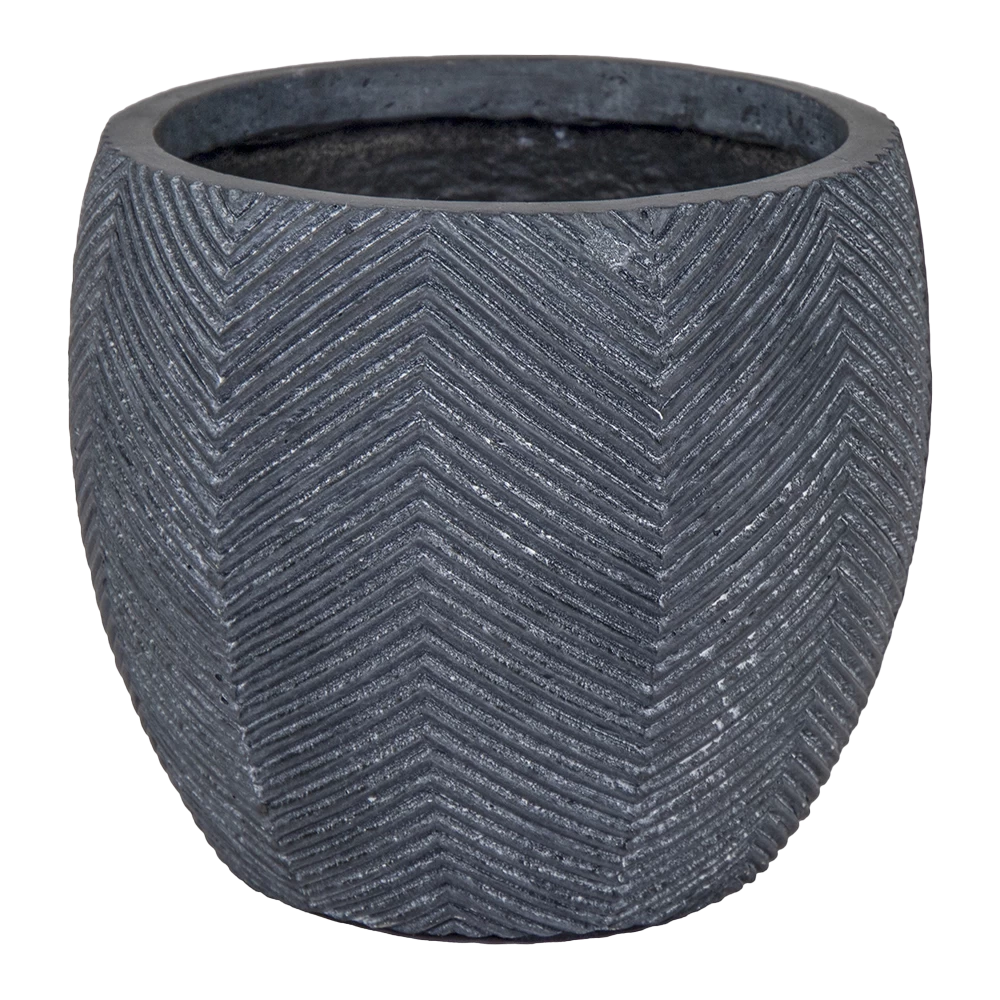 Bloempot Iowa Bullet - D23 X H20.5cm - Donkergrijs 3 Bloempot Iowa Bullet - D23 X H20.5cm - Donkergrijs