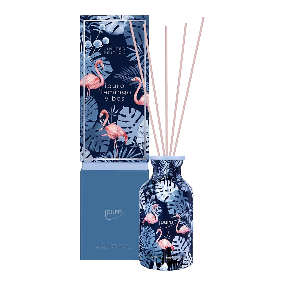 Ipuro Geurdiffuser Flamingo Vibes 240ml - Geurstokjes 3 Ipuro Geurdiffuser Flamingo Vibes 240ml - Geurstokjes
