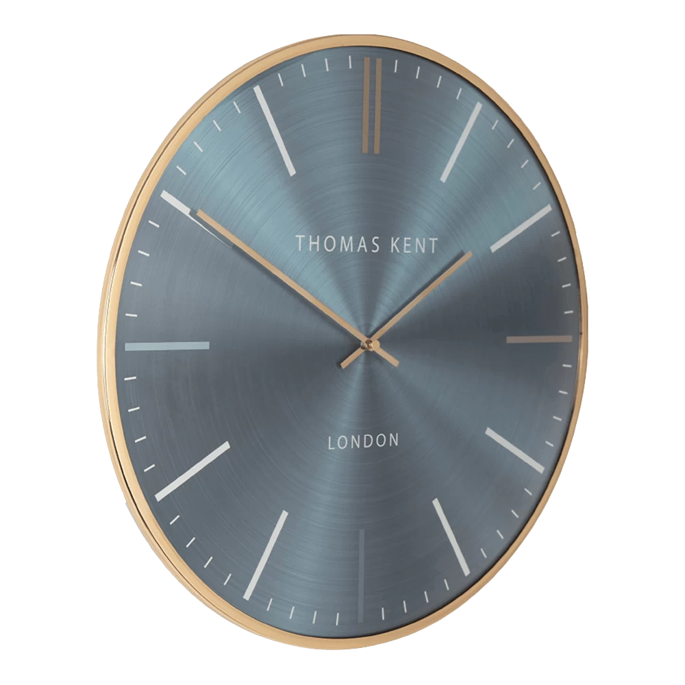 Klok Oyster Staal Blauw/goud U00f8 40 Cm - Wandklok 3 Klok Oyster Staal Blauw/goud U00f8 40 Cm - Wandklok