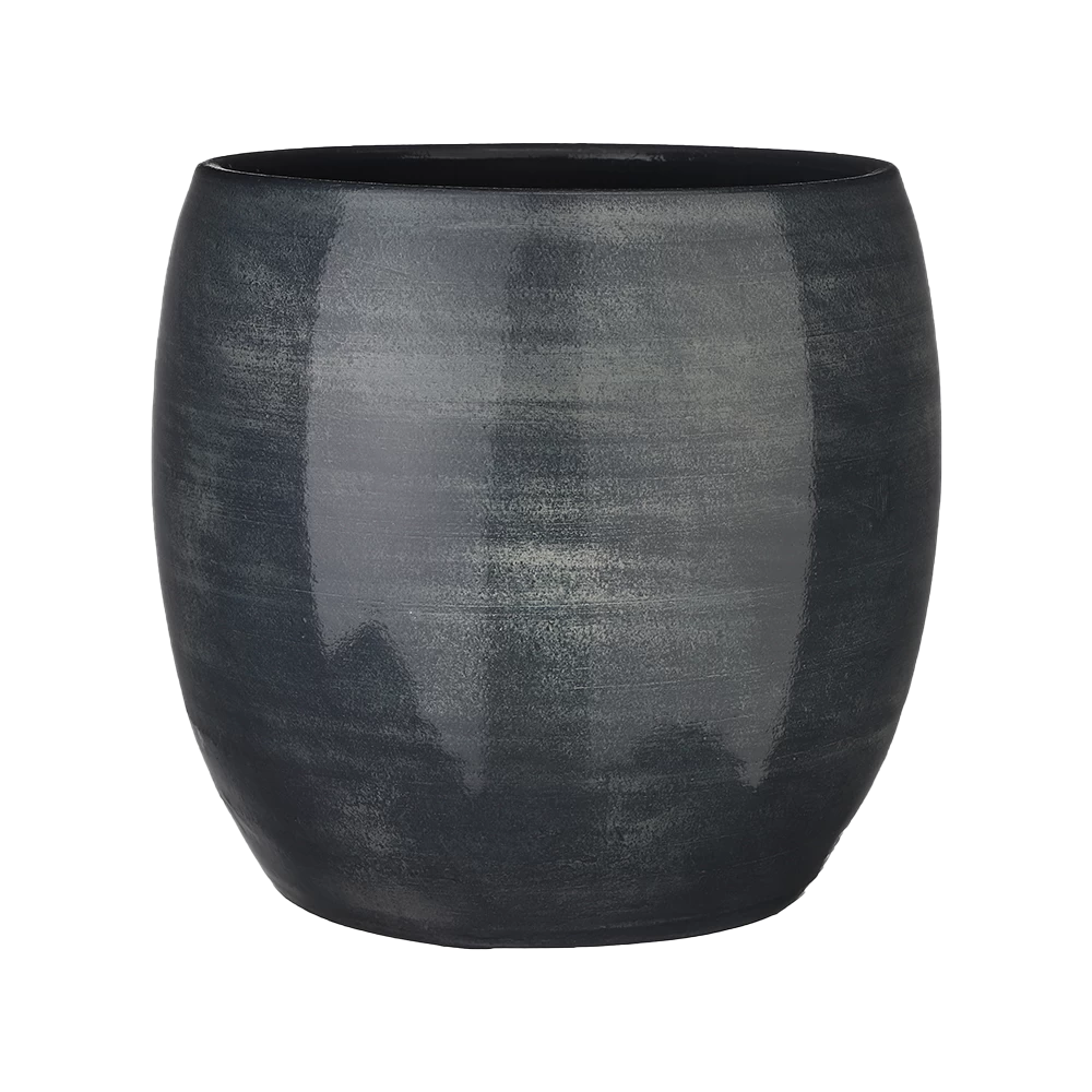 Bloempot Lester - D33 X H31cm - Donkerblauw 3 Bloempot Lester - D33 X H31cm - Donkerblauw