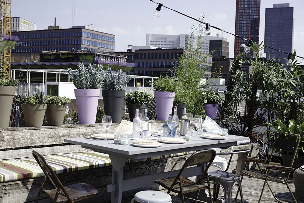 Bloempot Elho Loft Urban Rond Hoog 28cm - Antraciet 4 Bloempot Elho Loft Urban Rond Hoog 28cm - Antraciet - Afbeelding 2