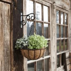 Metalen Hanging Basket 30cm - Incl. Ketting En Kokosinlegvel -Groen Decor Verkoop metalen hanging basket 30cm incl ketting en kokosinlegvel hanging basket 3