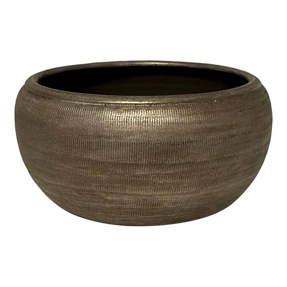 Plantenschaal Phoenix - D29 X H13cm - Zilver 3 Plantenschaal Phoenix - D29 X H13cm - Zilver