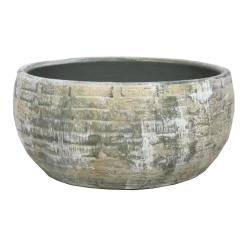 Plantenschaal Steef - D29 X H14cm - Creme Groen