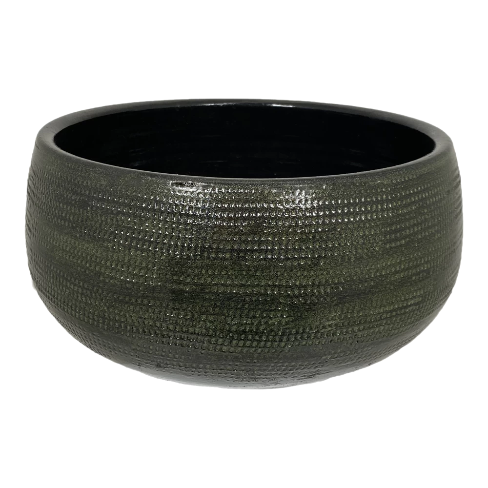 Plantenschaal Tokio - D29 X H14cm - Groen 3 Plantenschaal Tokio - D29 X H14cm - Groen