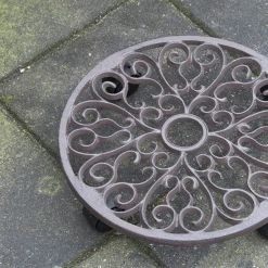 Plantentrolley Rond L - Esschert's Garden -Groen Decor Verkoop plantentrolley rond l esschert s garden plantentrolley 5