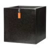 Capi Plantenbak Vierkant Lux Terrazo - L30 X B30 X H30cm - Zwart 2 Capi Plantenbak Vierkant Lux Terrazo - L30 X B30 X H30cm - Zwart -Groen Decor Verkoop pot vierkant 30x30x30 zwart plantenbak 1 5