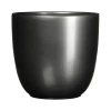 Bloempot Tusca - D35 X H31.5cm - Antraciet -Groen Decor Verkoop tusca pot rond antraciet h31 5xd35cm bloempot 1 4