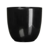 Bloempot Tusca - D31 X H28.5cm - Zwart 1 Bloempot Tusca - D31 X H28.5cm - Zwart -Groen Decor Verkoop tusca pot rond zwart h28 5xd31cm bloempot 1 4