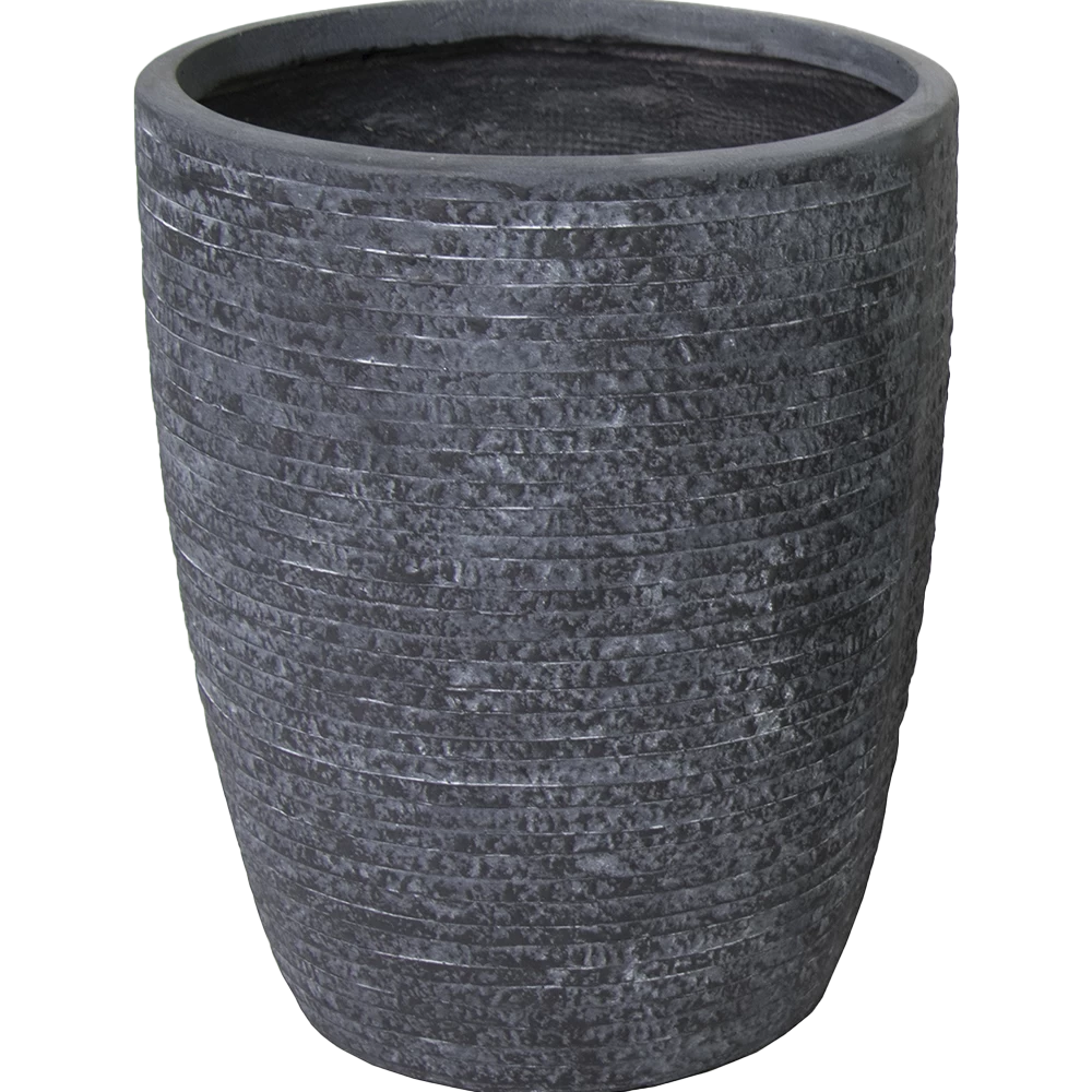 Bloempot Utah Egg High - D50 X H56cm - Donkergrijs 3 Bloempot Utah Egg High - D50 X H56cm - Donkergrijs