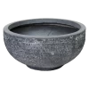 Plantenschaal Utah - D55 X H27cm - Donkergrijs 2 Plantenschaal Utah - D55 X H27cm - Donkergrijs -Groen Decor Verkoop utah round bowl graphite d55h27 schaal 1 4