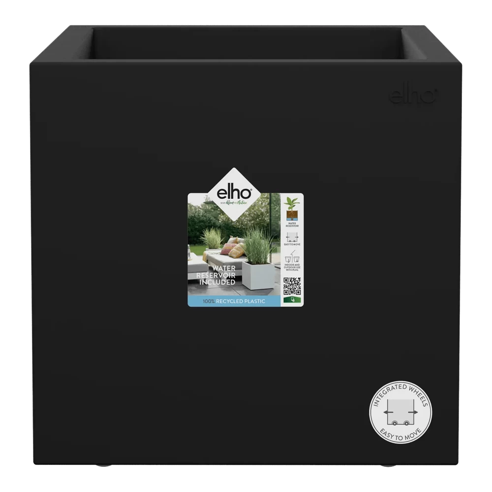 Elho Vivo Next Vierkant Wielen 30cm - Living Black 7 Elho Vivo Next Vierkant Wielen 30cm - Living Black - Afbeelding 5