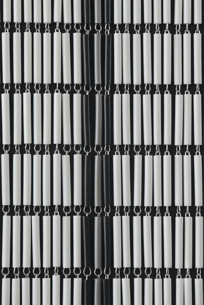 Vliegengordijn Banen - Wit/Zwart/Zilver - 100 X 232cm - Sun-Arts - Afbeelding 2