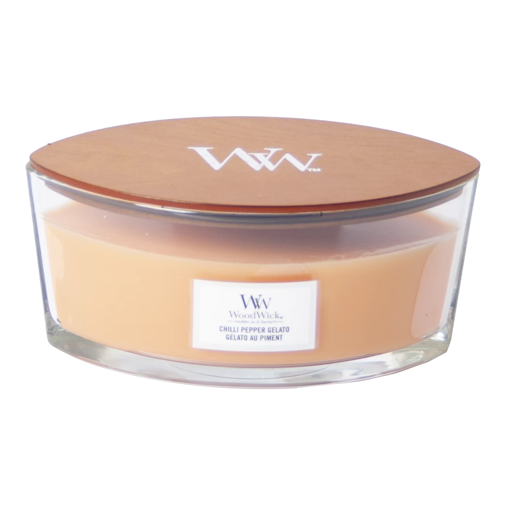 Woodwick Chili Pepper Gelato Ellipse Candle - Geurkaars 3 Woodwick Chili Pepper Gelato Ellipse Candle - Geurkaars