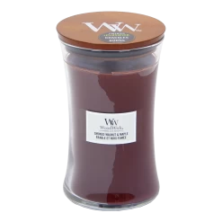 Woodwick Smoked Walnut & Maple Large Candle - Geurkaars