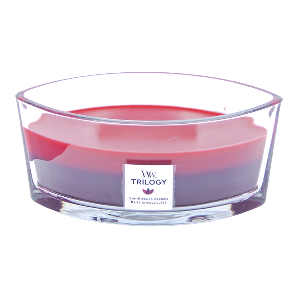 Woodwick Trilogy Sun Ripened Berries Ellipse Candle - Geurkaars 4 Woodwick Trilogy Sun Ripened Berries Ellipse Candle - Geurkaars - Afbeelding 2